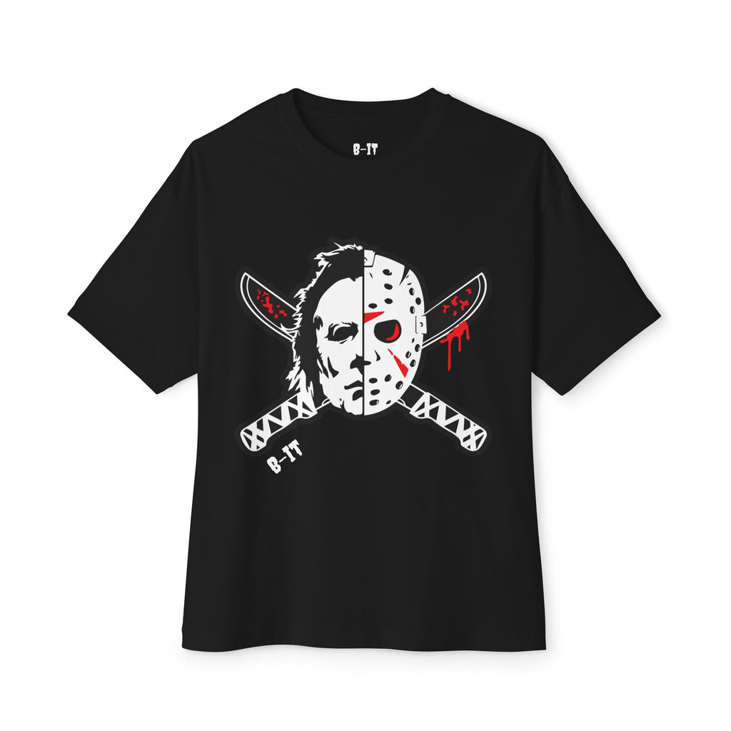 Horror Movie Graphic Tee, Unisex Oversized Boxy Shirt, Halloween Costume Top, Gift for Horror Lovers, Spooky Apparel