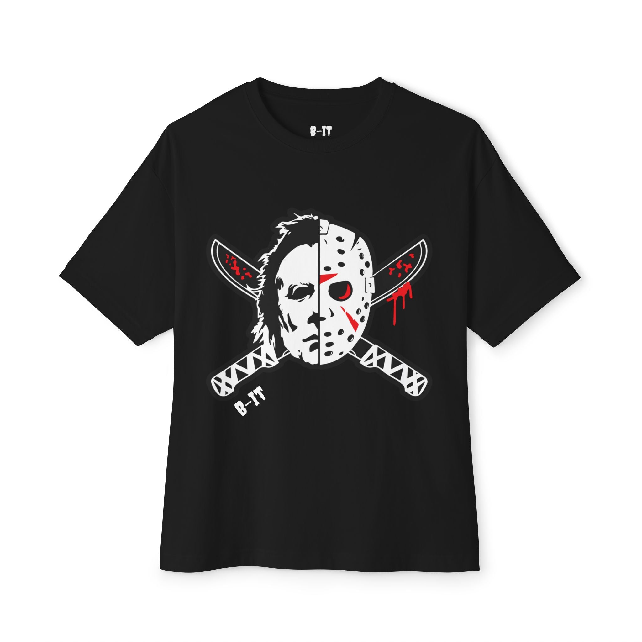 Horror Movie Graphic Tee, Unisex Oversized Boxy Shirt, Halloween Costume Top, Gift for Horror Lovers, Spooky Apparel