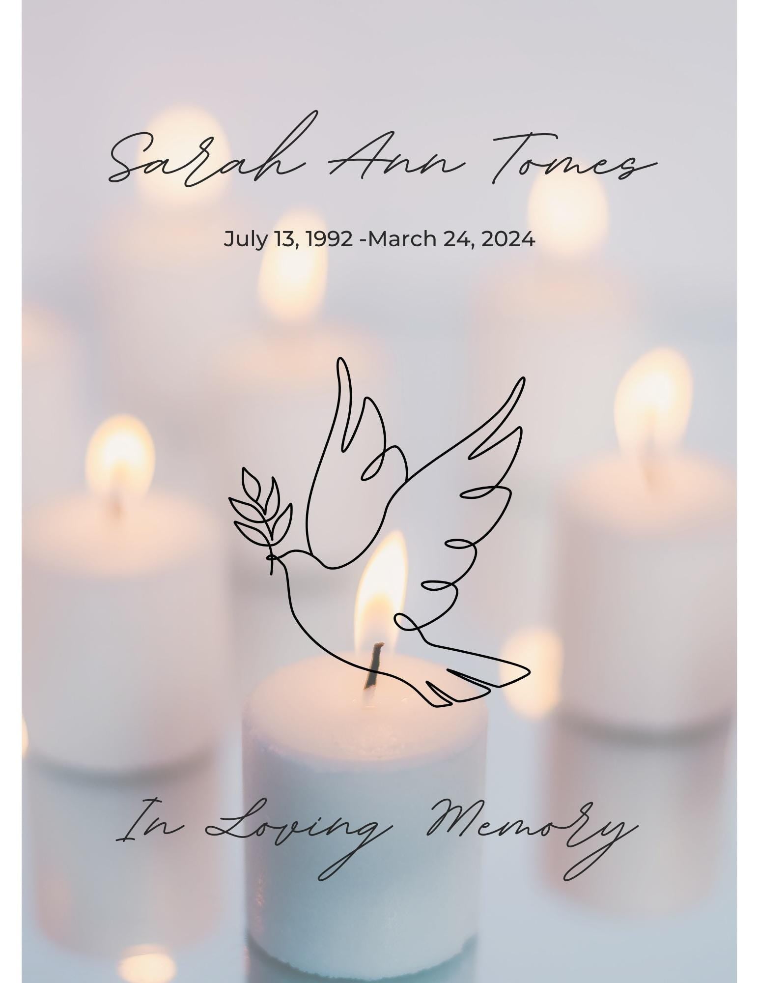 Funeral Program - Digital download