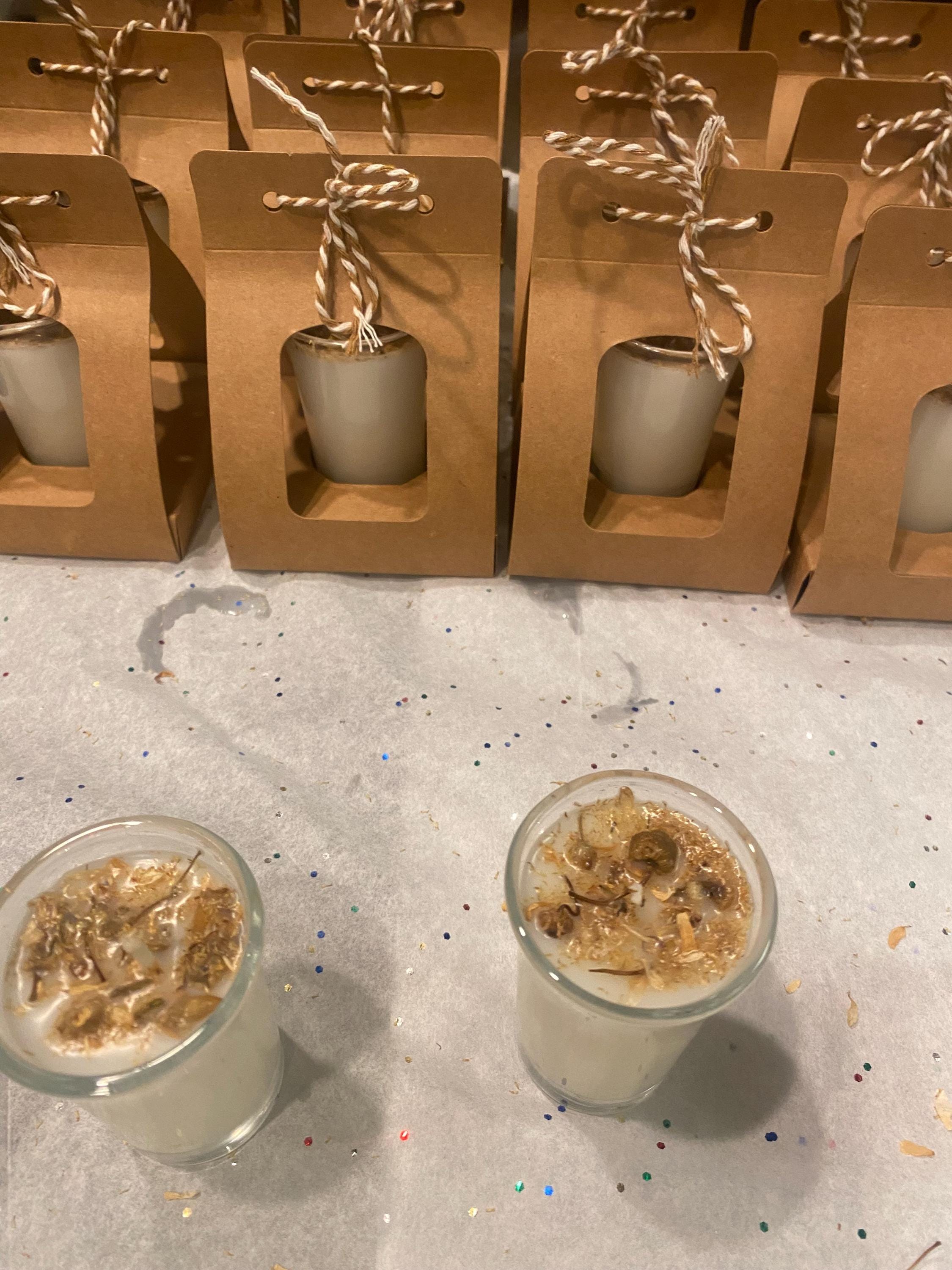 customizable shot glass candles - party favors (Pack Of 3)