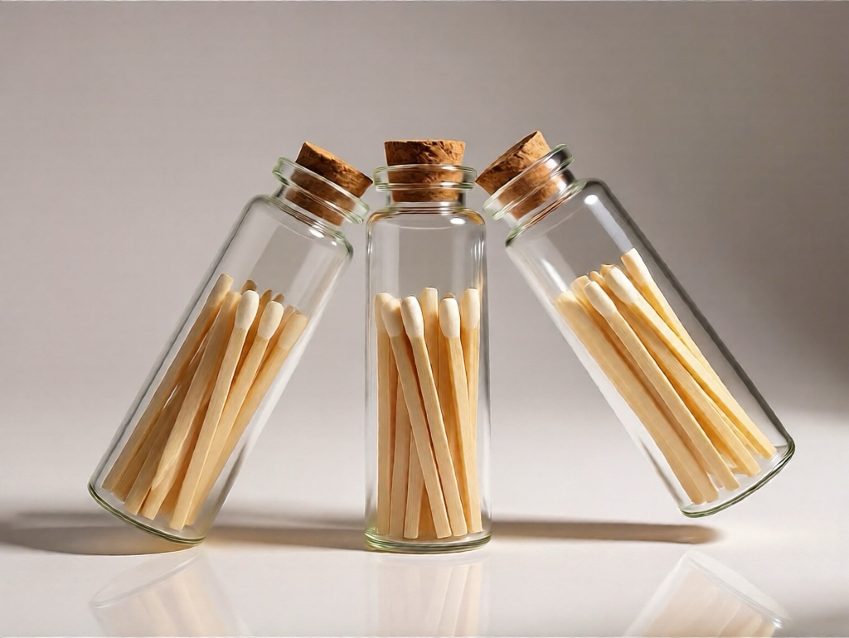 Mini Glass match jar
