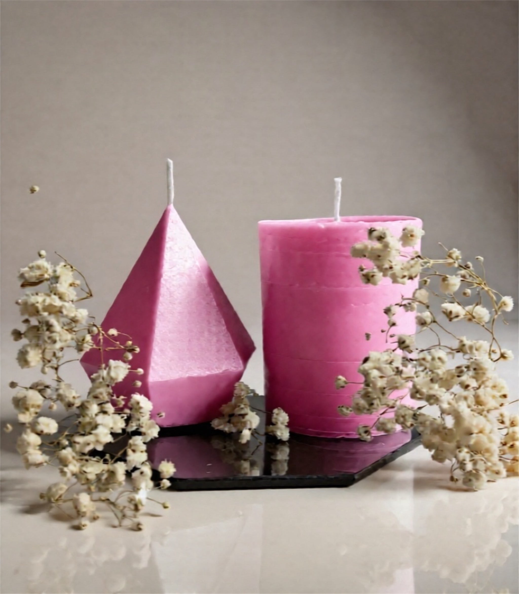 Diamond & Pilar Decor candle set