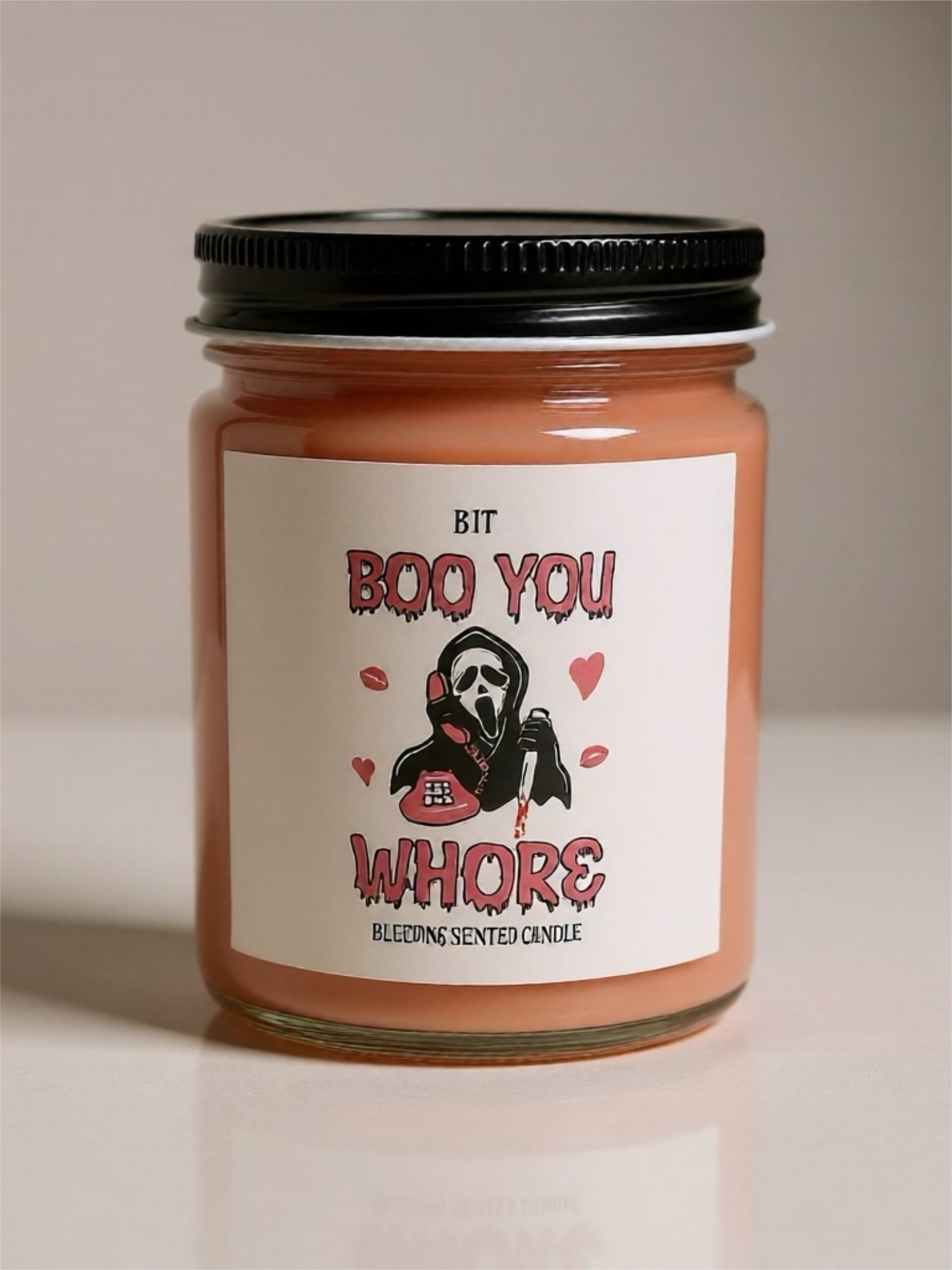 Ghost Face “Boo You Whore” Bleeding scented Candle