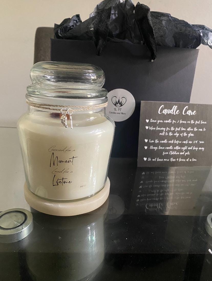 Pregnancy loss awareness candle
