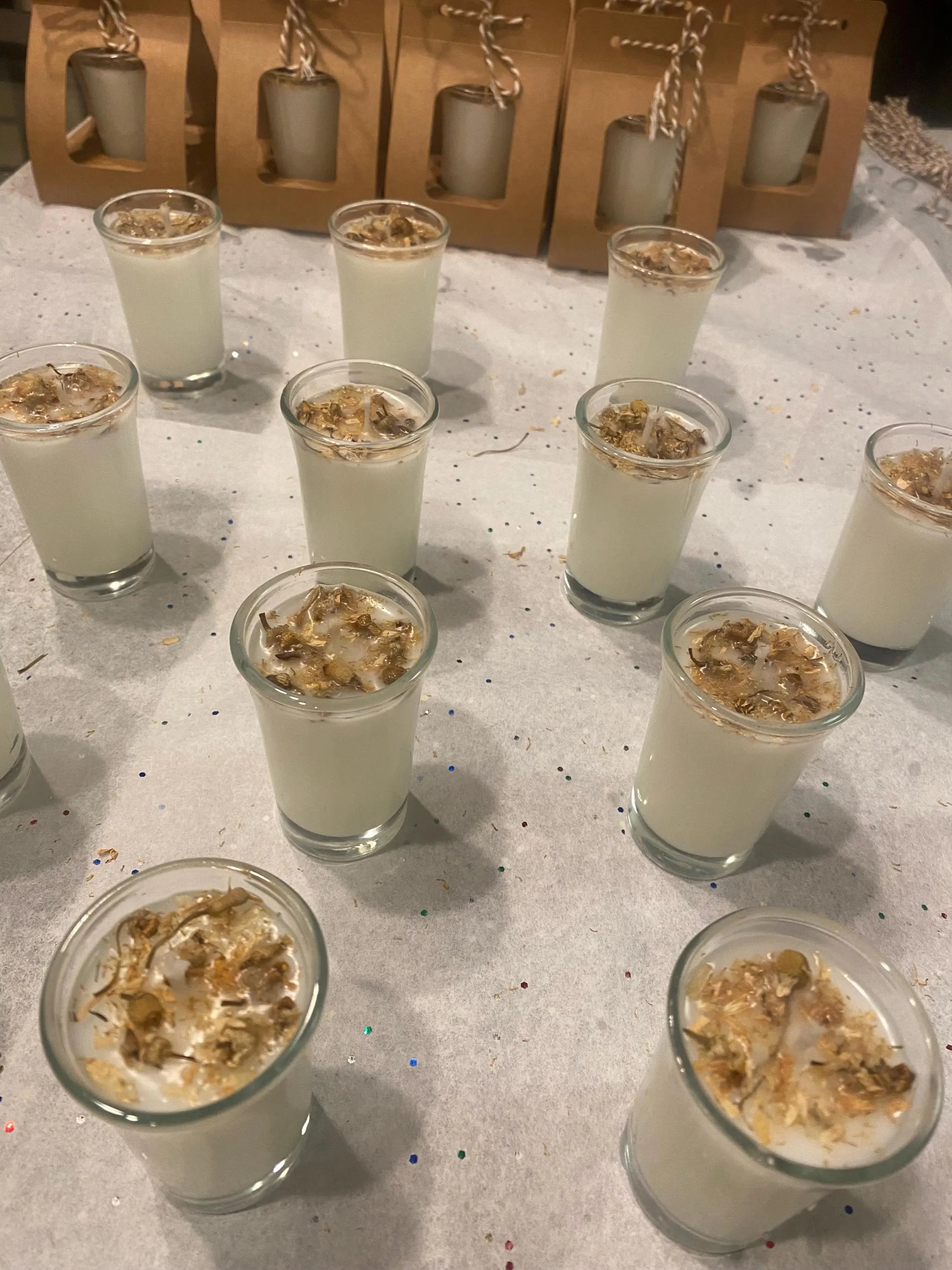 customizable shot glass candles - party favors (Pack Of 3)